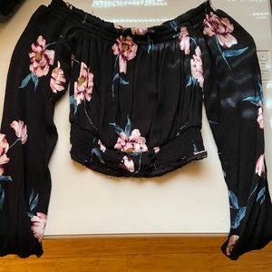 off the shoulder long sleeve pacsun top